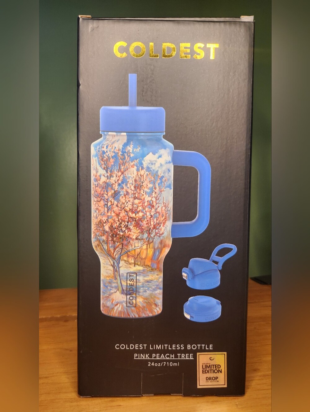 Coldest Limitless Bottle Limited Edition Pink Peach Tree Design, 24 Oz